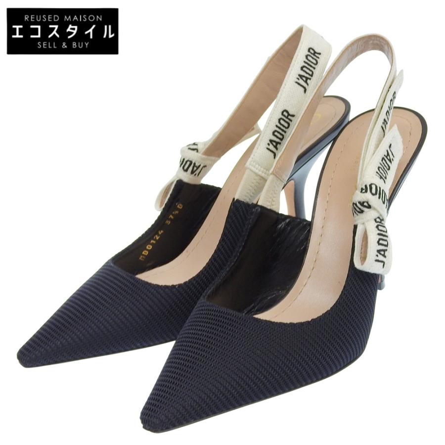 [極美品] ￼Dior ディオール　スリングバックパンプス　黒　ブラック　37 美品 CHRISTIAN DIOR ディオール ジャディオール スリングバック