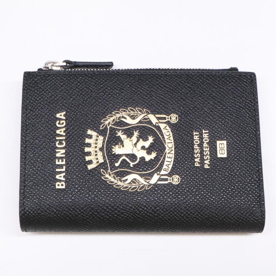 バレンシアガ　財布　未使用に近い　正規店購入 BALENCIAGA 新品同様 バレンシアガ 853577 Passport パスポート 二