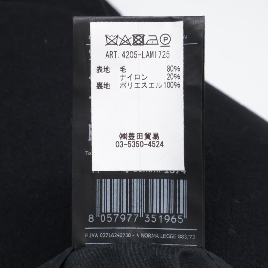 Hevo イーヴォ ブラック 4205-LAMI725 ウールノーカラーコート