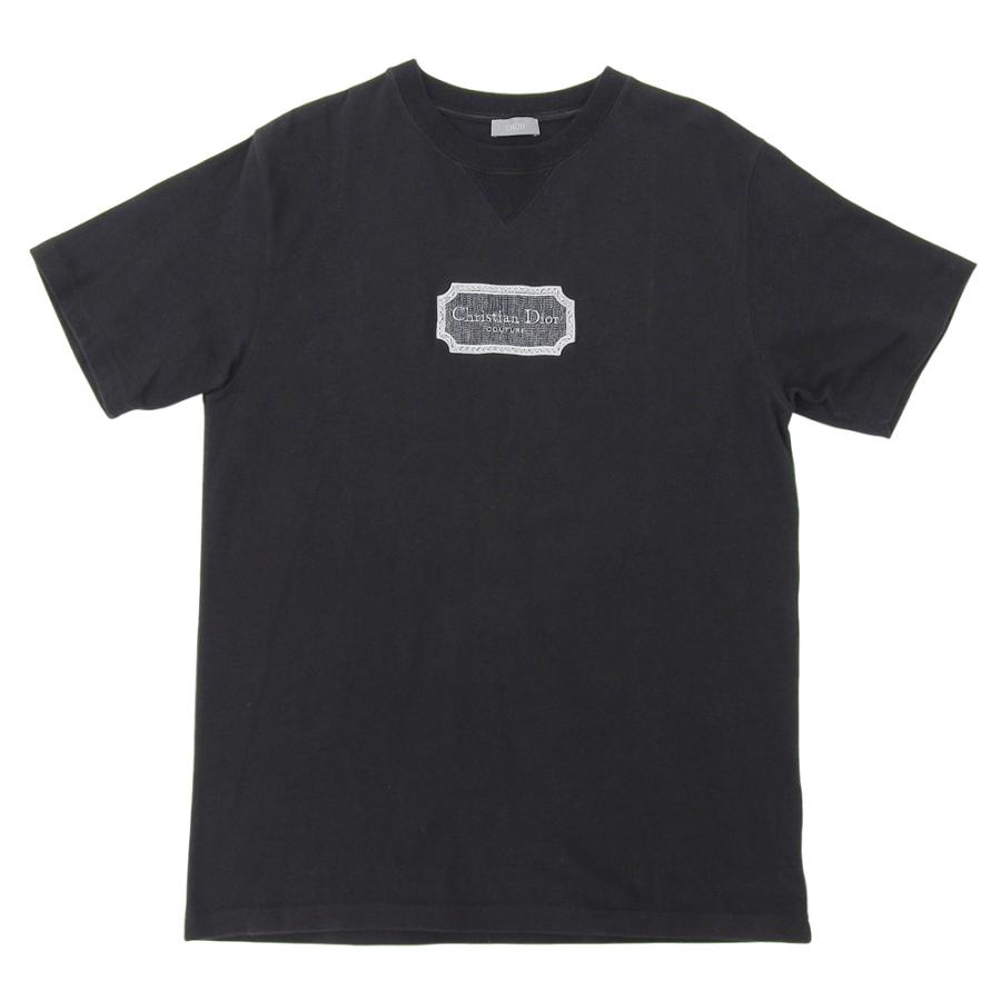 美品 CHRISTIAN DIOR ディオール コットン シグネチャーロゴ Tシャツ