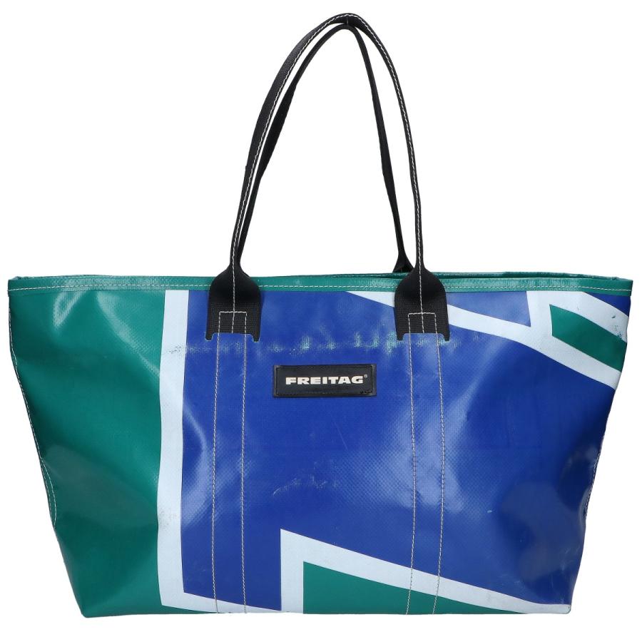 Freitag 2wayトートバック　紺色緑色 未使用 タグ付】FREITAG 2WAY トートバッグ ショルダー A4 青 - メルカリ