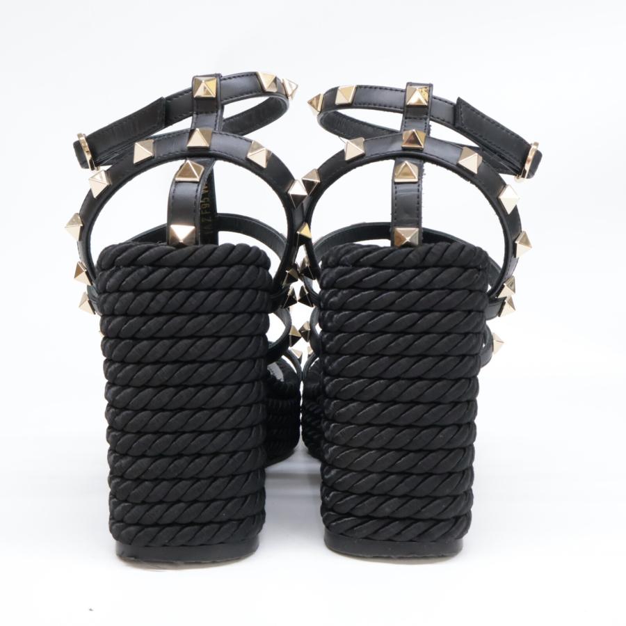 美品/ VALENTINO ヴァレンティノ ロックスタッズ ストラップ ウェッジ
