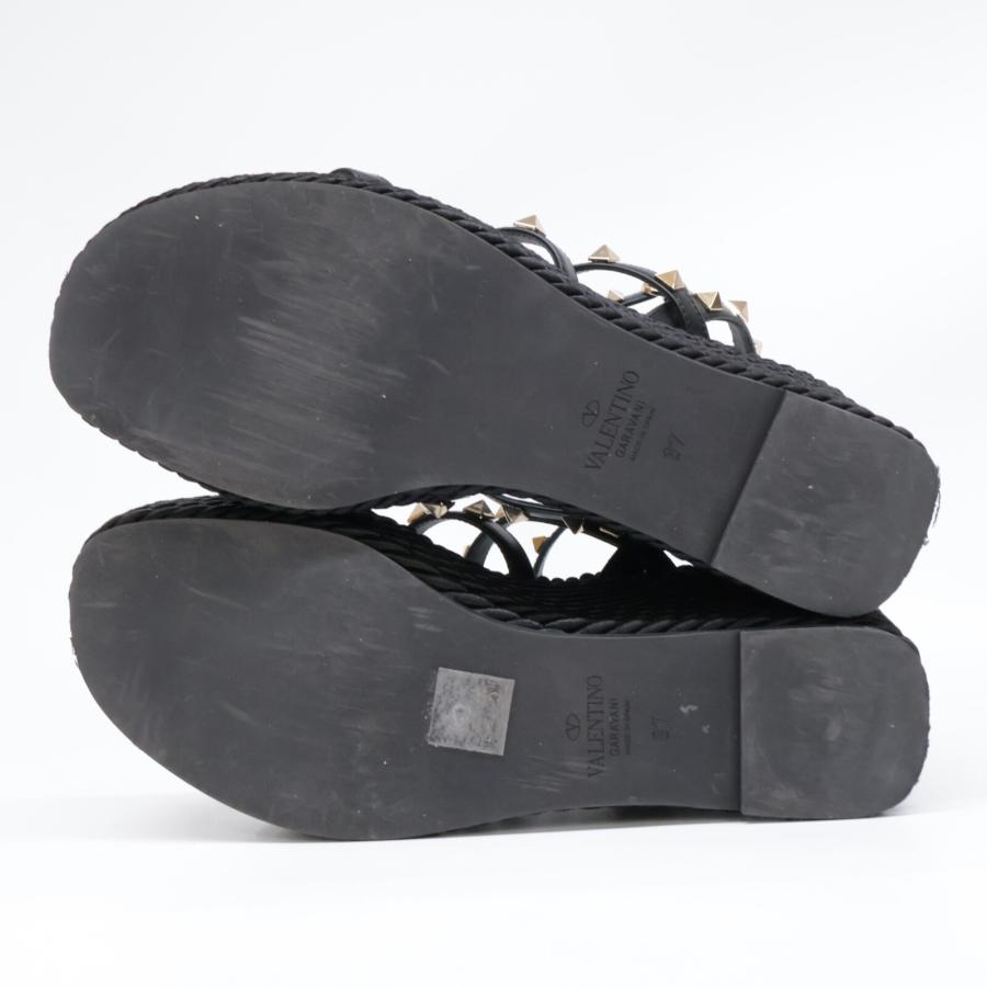 美品/ VALENTINO ヴァレンティノ ロックスタッズ ストラップ ウェッジ
