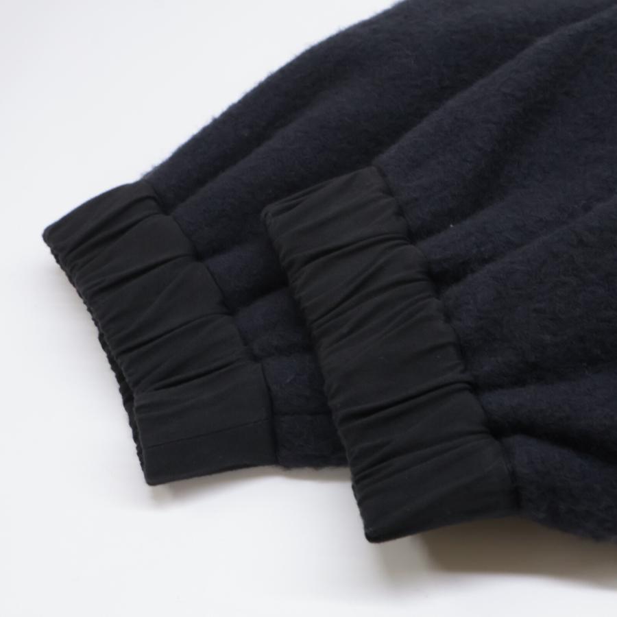 evam eva エヴァムエヴァ ネイビー E223T179 ウールパディングショート