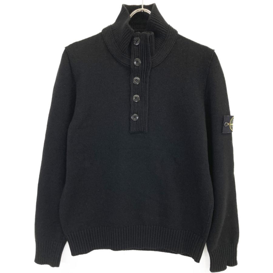 STONE ISLAND ストーンアイランド ブラック 6715508A3 ハーフジップ