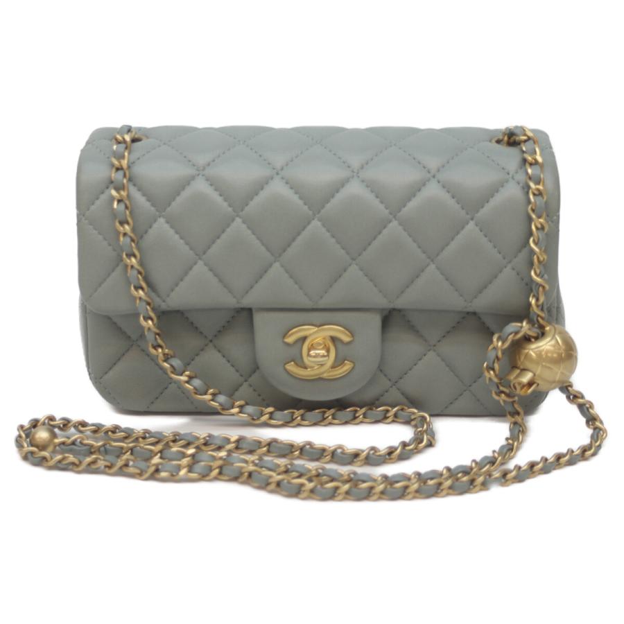 CHANELシャネル★レア折りたたみバッグ CHANEL（シャネル） AS1787 25A ライトグリーン ラムスキン ミニ