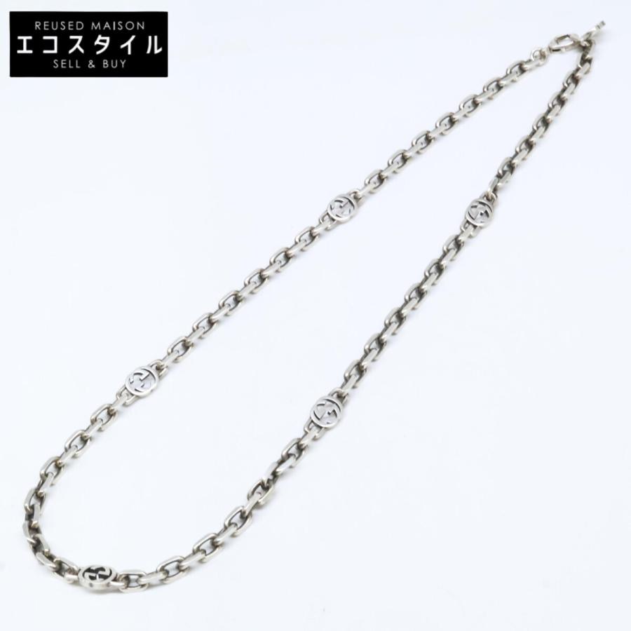 GUCCI（グッチ） 美品 Ag925 インターロッキングG チェーン ネックレス