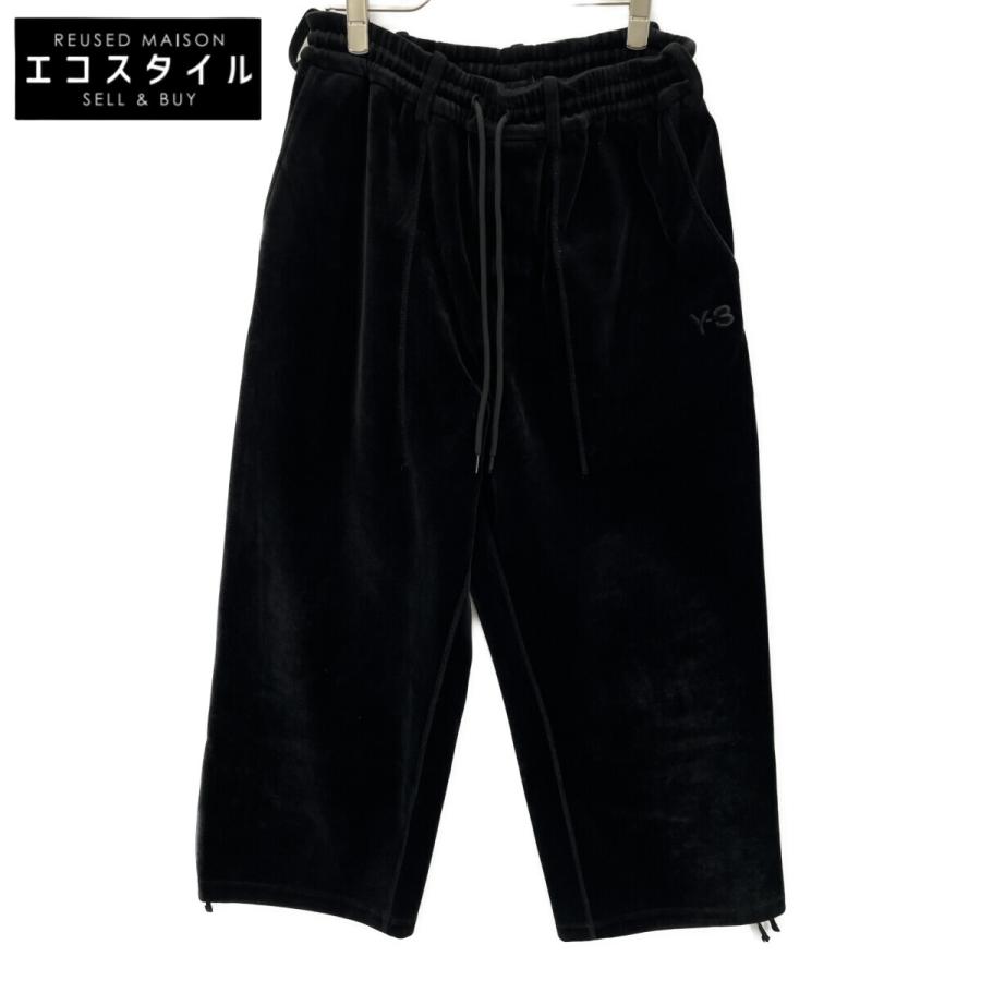 Y-3 ワイスリー ブラック 23AW IL2147 ベルベット カフ パンツ XS