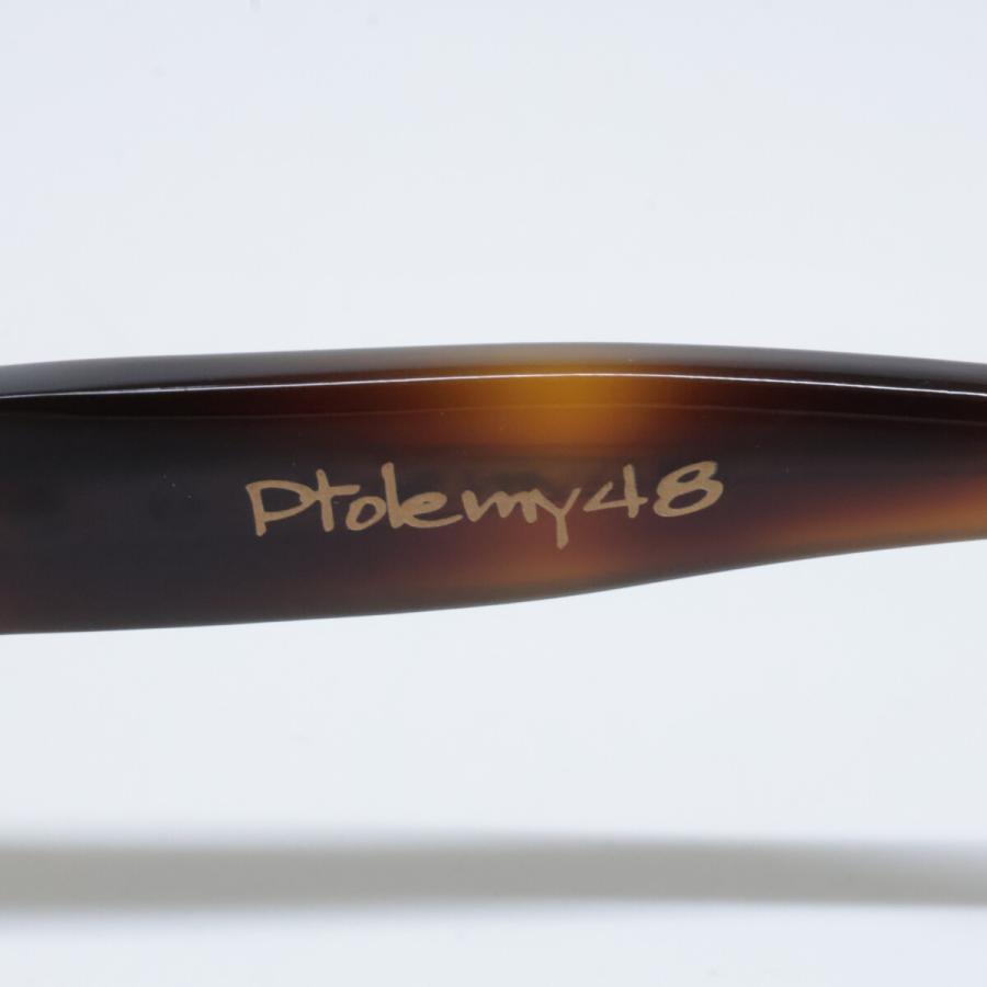 新品同様 Ptolemy48 D-001 PG 天然蝦夷鹿角 TITANIUM デモレンズ スクエアシェイプ メガネフレーム 眼鏡 53□18 140 ピンクゴールド_6