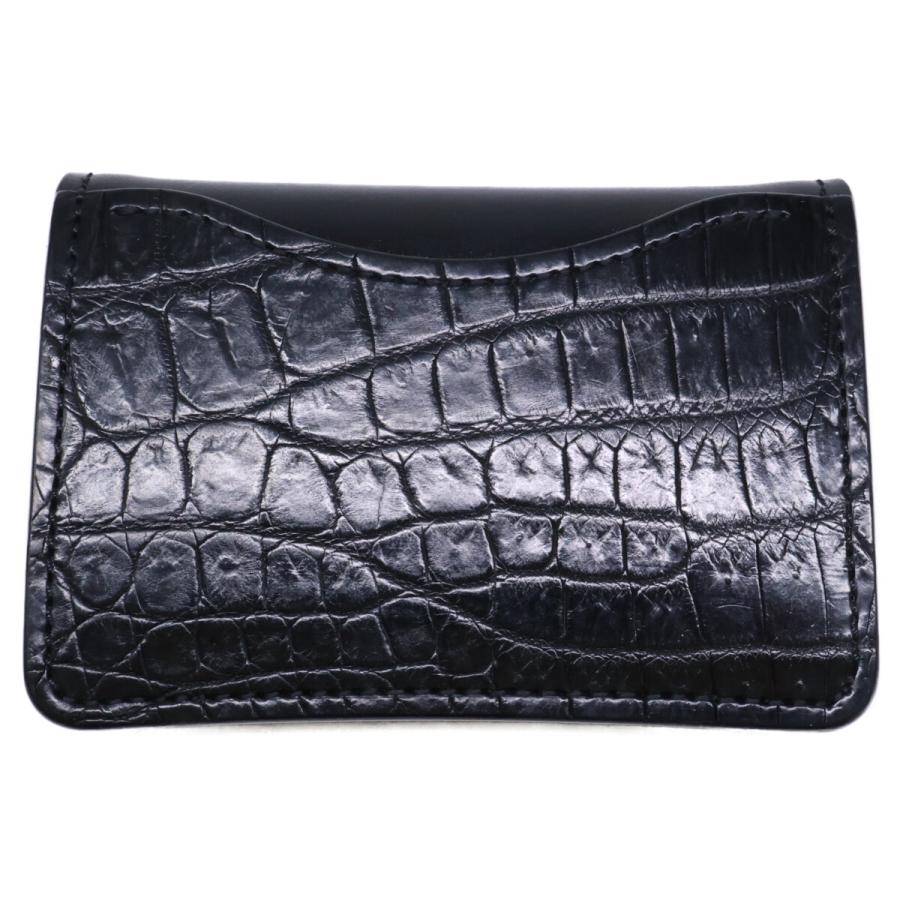 美品 WILDSWANS tongue タング 黒 クロコダイル 美品 WILDSWANS ワイルドスワンズ SP-TONGUE/SD/BKxCRC/BK タング
