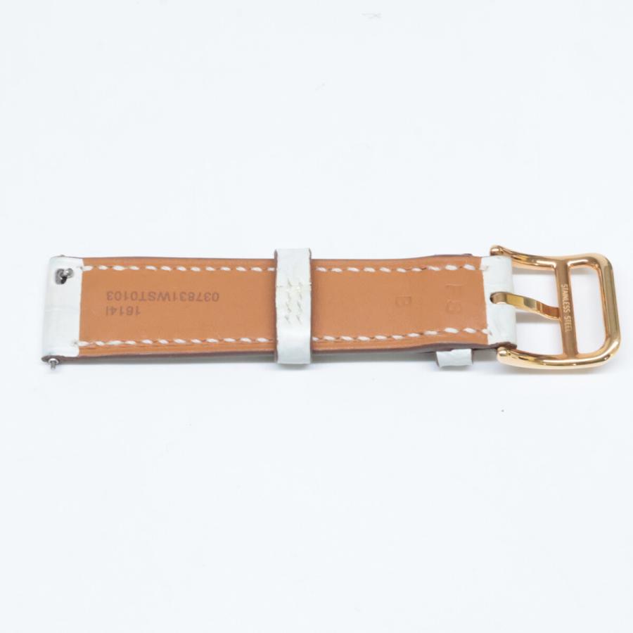 HERMES エルメス 純正 アリゲーター革 腕時計 レザーベルト 美品 HERMES エルメス B刻 アリゲーター 腕時計用 ベルトストラップ