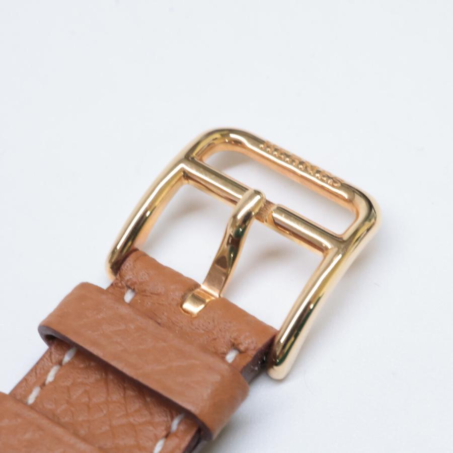 HERMES　エルメス純正 レザーベルト ブラウン H字型バックル ブラウンレザー ベルト エルメス皮ベルトブラウン