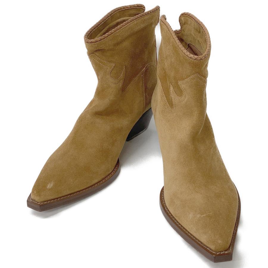 SARTORE（サルトル） 新品同様 スウェード スクエアトゥ ミドルカット