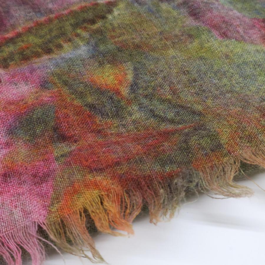 美品 DRIES VAN NOTEN ドリスヴァンノッテン 総柄 ストール マルチ 