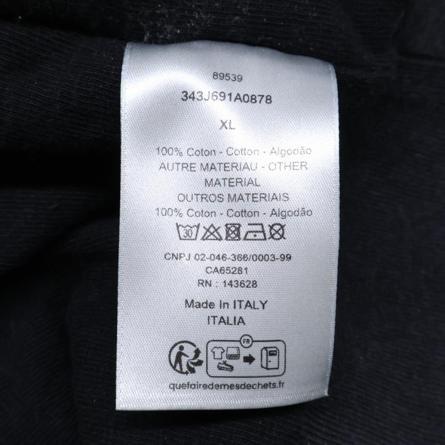 国内正規/  DIOR ディオール 343J691A0878 ダメージ加工 プルオーバー パーカー/ トップス XL ブラック メンズの画像