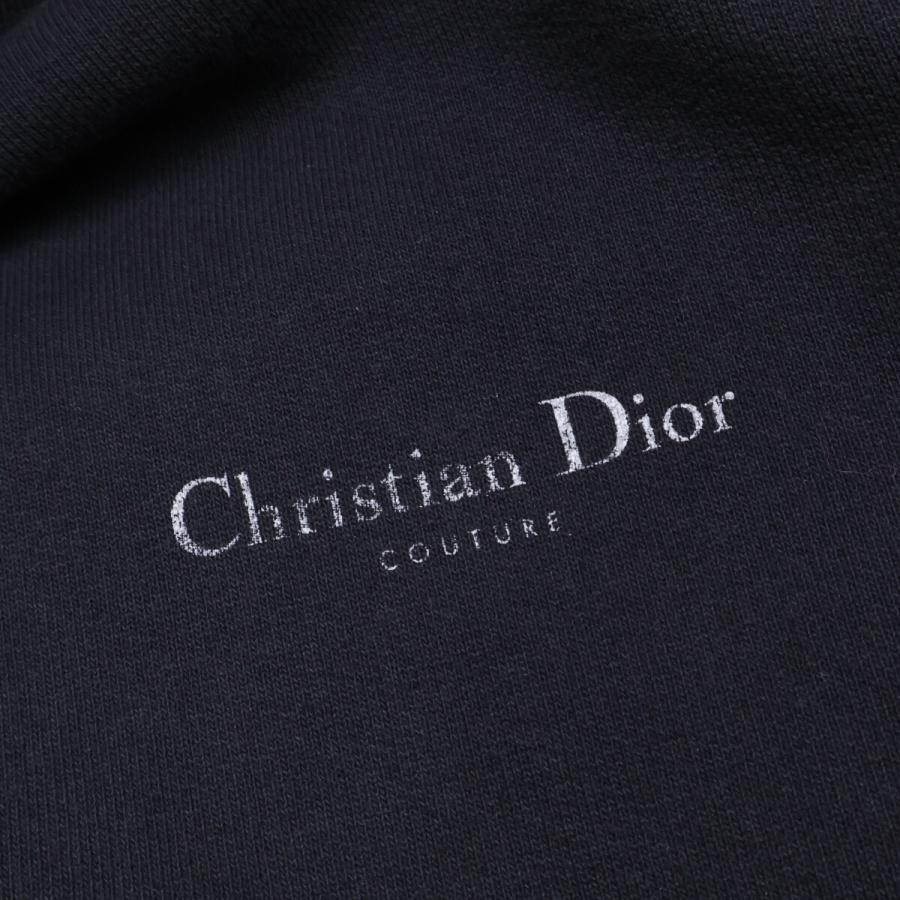 国内正規/  DIOR ディオール 343J691A0878 ダメージ加工 プルオーバー パーカー/ トップス XL ブラック メンズの画像
