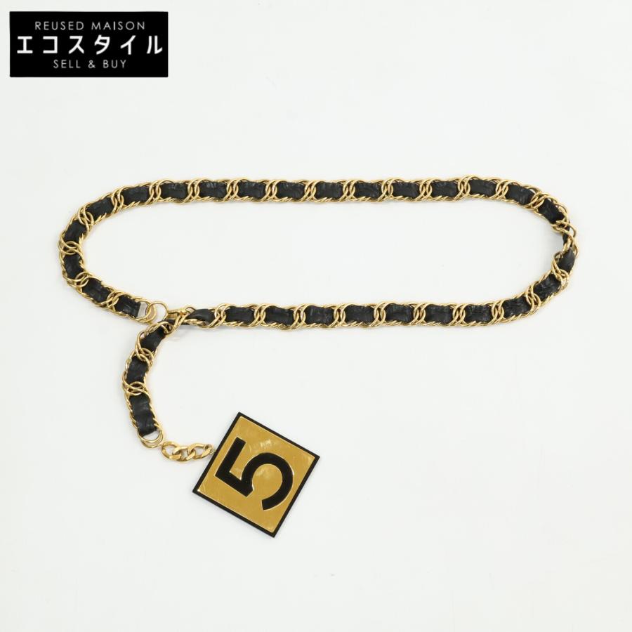 CHANEL（シャネル） GP ラムレザー ナンバー5プレート チェーン ベルト