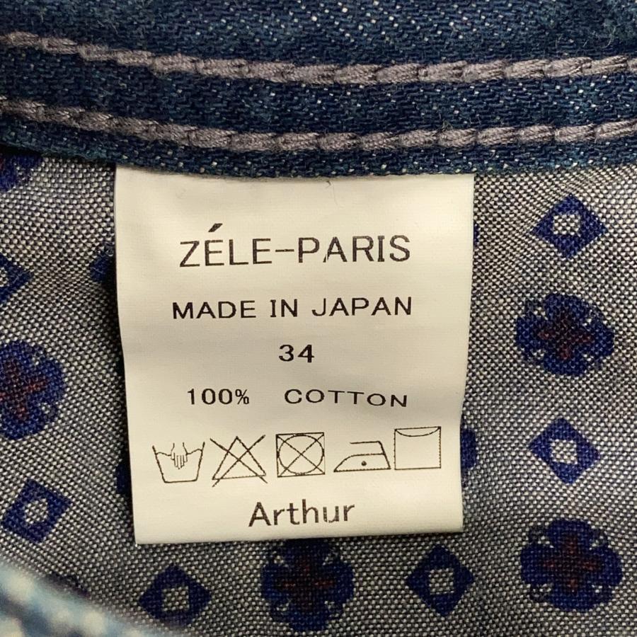 ZELE-PARIS ゼルパリ クロコロゴパッチ ダメージ加工 ボタンフライ