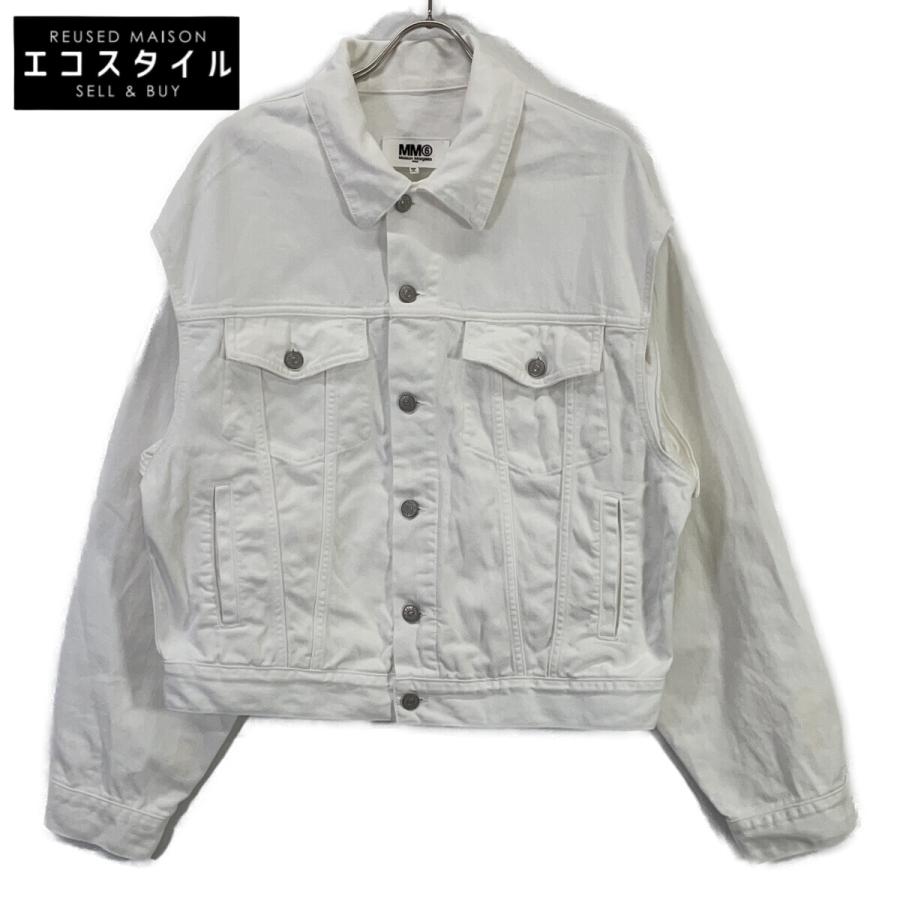 MM6 エムエムシックス 19年製 ホワイト S32AM0297 OPEN SLEEVE DENIM