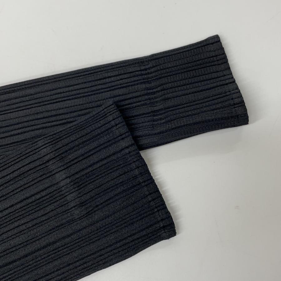 PLEATS PLEASE プリーツプリーズ  ﾌﾞﾗｯｸ/ﾊﾟｰﾌﾟﾙ PP93-JK594 ﾄﾞｯｷﾝｸﾞ ﾄｯﾌﾟｽ 3 PLEATS PLEASE プリーツプリーズ ブラック/パープル PP93-JK594