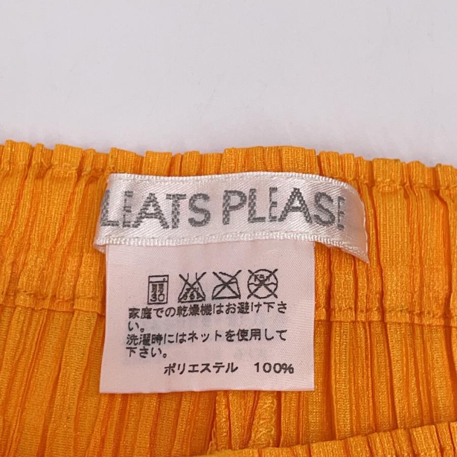 PLEATS PLEASE プリーツプリーズ マスタードイエロー PP23-JF126 ストレートパンツ マスタード 2 ボトムス ポリエステル レディース 中古_3