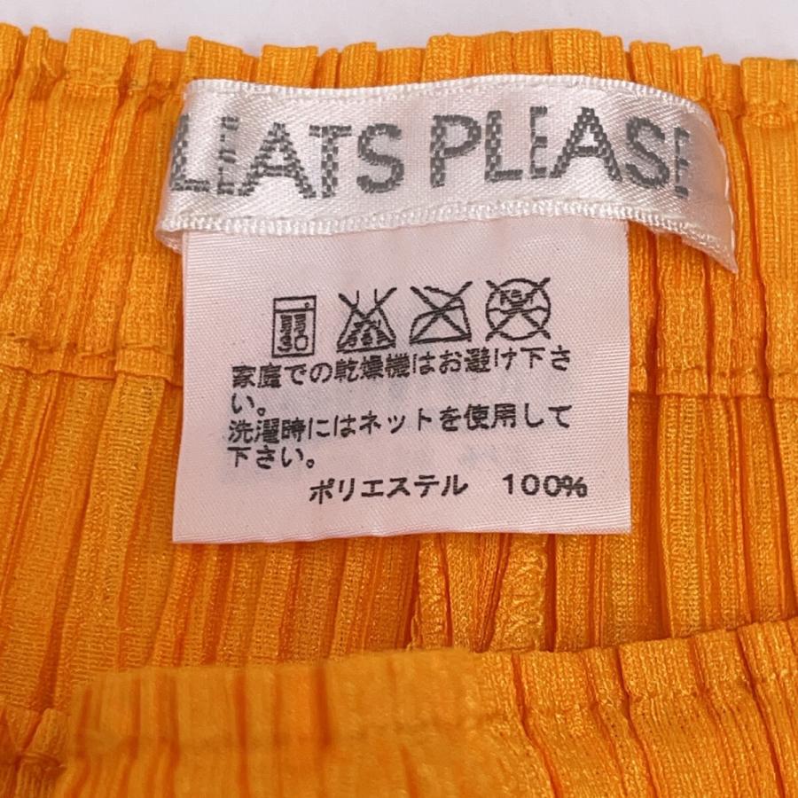 PLEATS PLEASE プリーツプリーズ マスタードイエロー PP23-JF126 ストレートパンツ マスタード 2 ボトムス ポリエステル レディース 中古_4