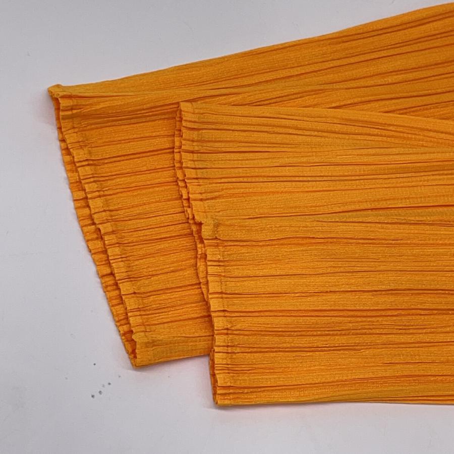 PLEATS PLEASE プリーツプリーズ マスタードイエロー PP23-JF126 ストレートパンツ マスタード 2 ボトムス ポリエステル レディース 中古_5