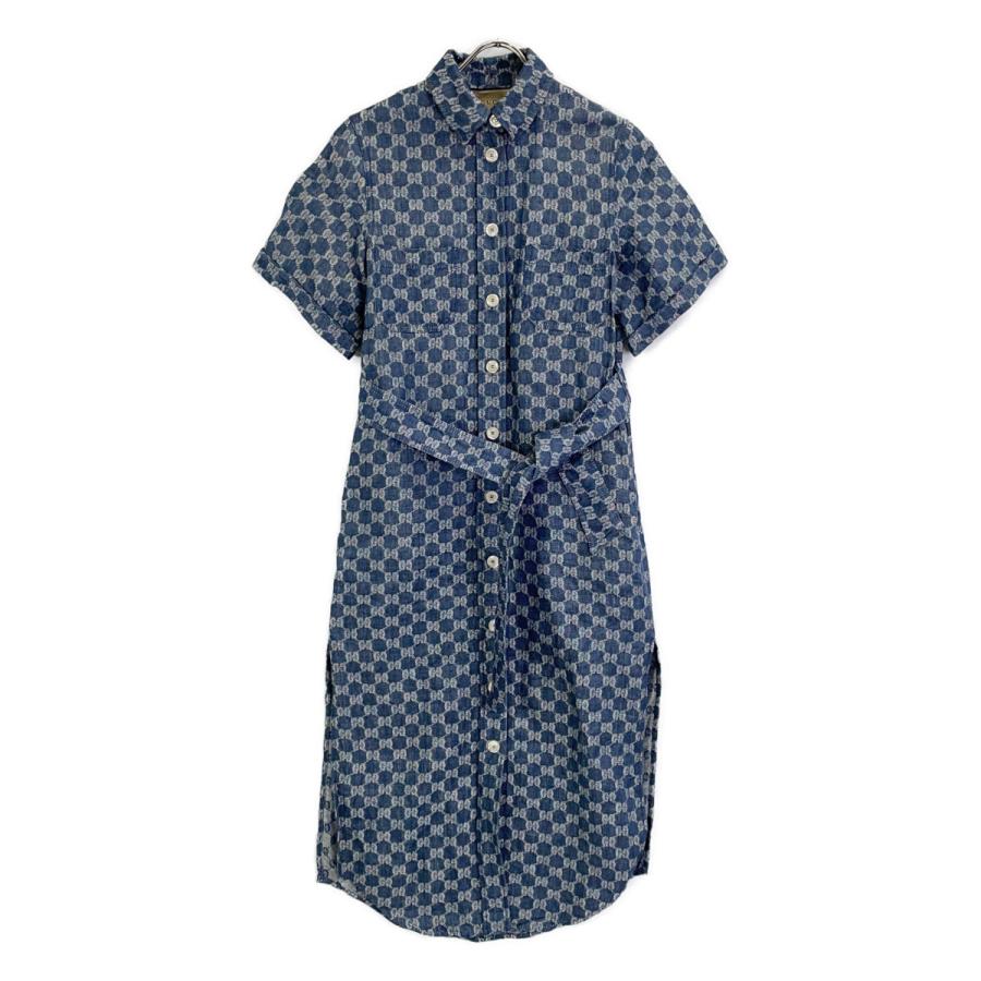 GUCCI（グッチ） GGジャカード 740203 ロングシャツ/ワンピース ブルー