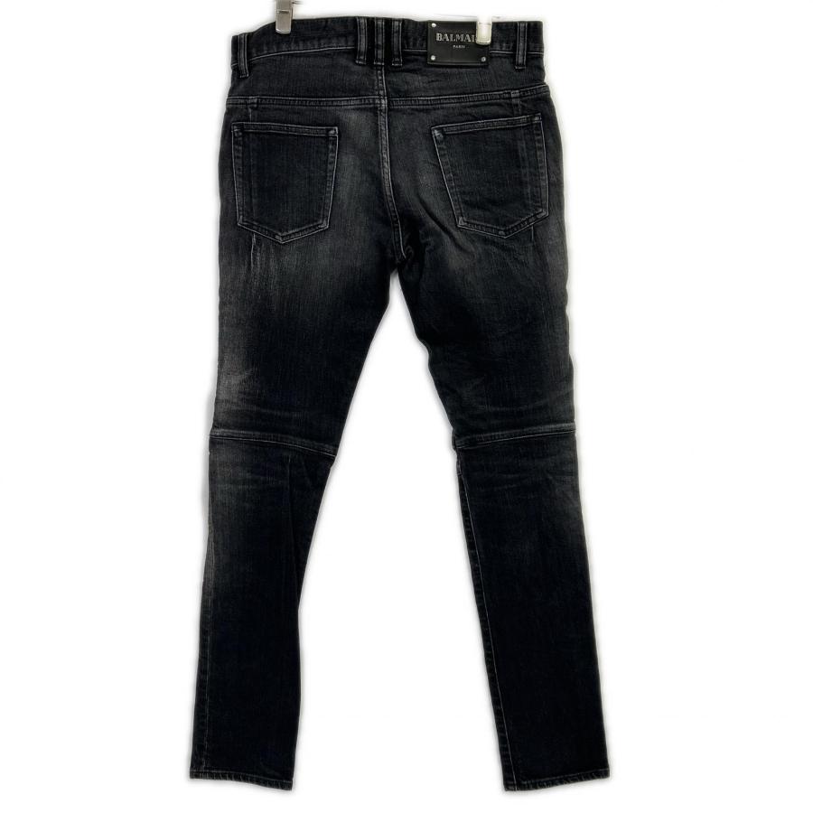 BALMAIN（バルマン） S8H9131T149D ブラック ダメージ加工 バイカー