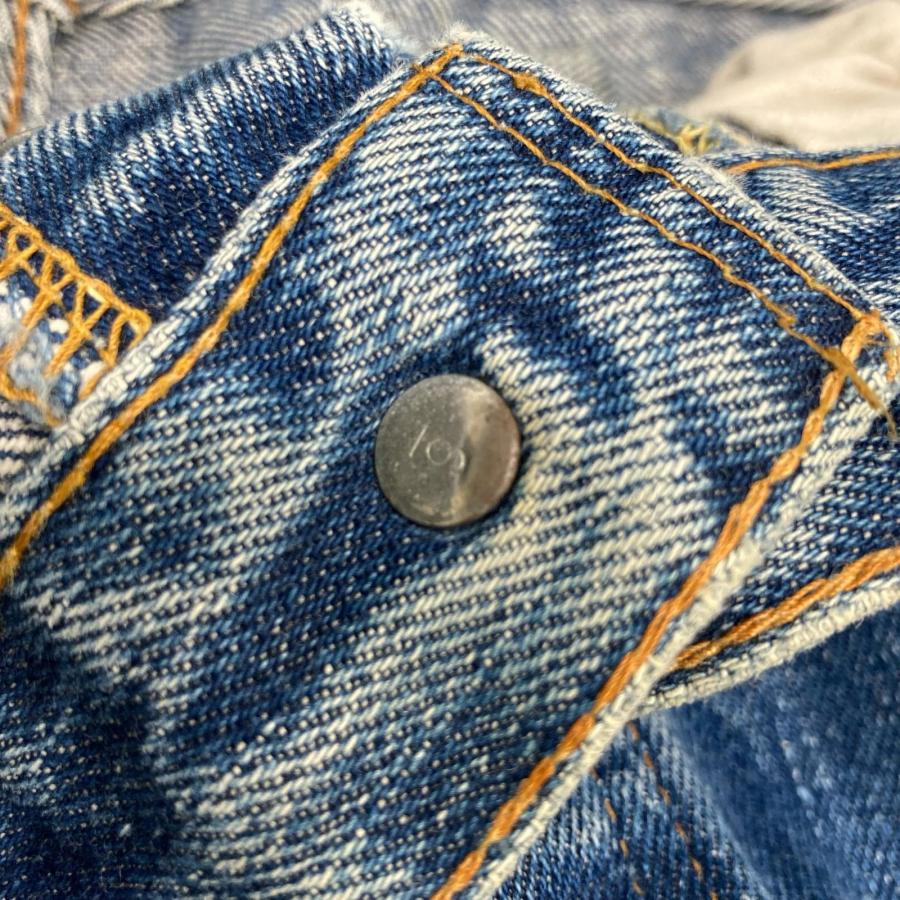 LEVI‘S リーバイス 66前期 ブルー ボタン裏6 ポケット裏シングル スモールe ボタンフライデニムパンツ ブルー ボトムス デニム メンズ 中古_11