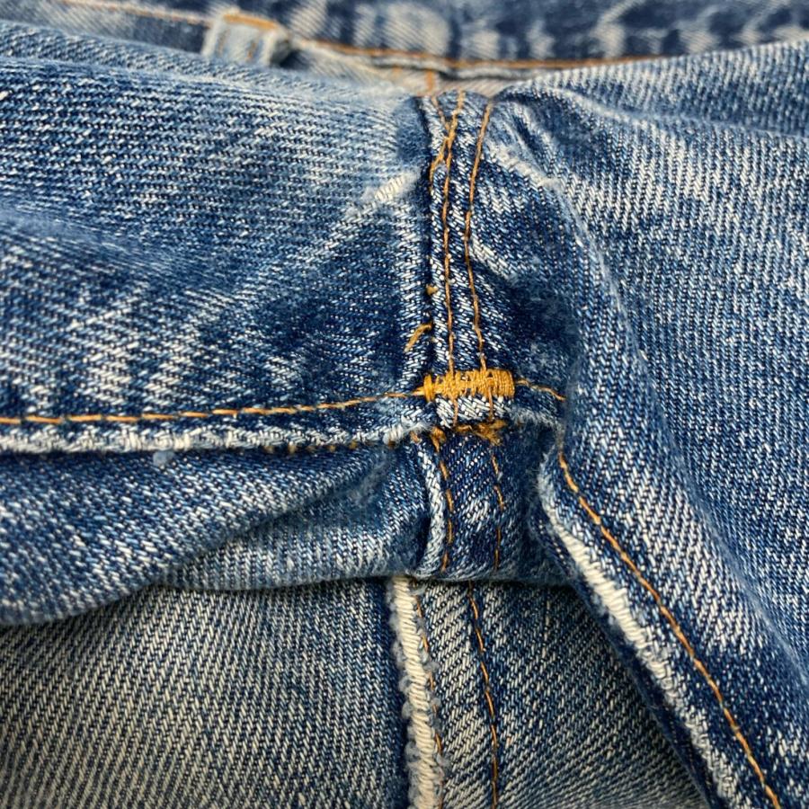 LEVI‘S リーバイス 66前期 ブルー ボタン裏6 ポケット裏シングル スモールe ボタンフライデニムパンツ ブルー ボトムス デニム メンズ 中古_12