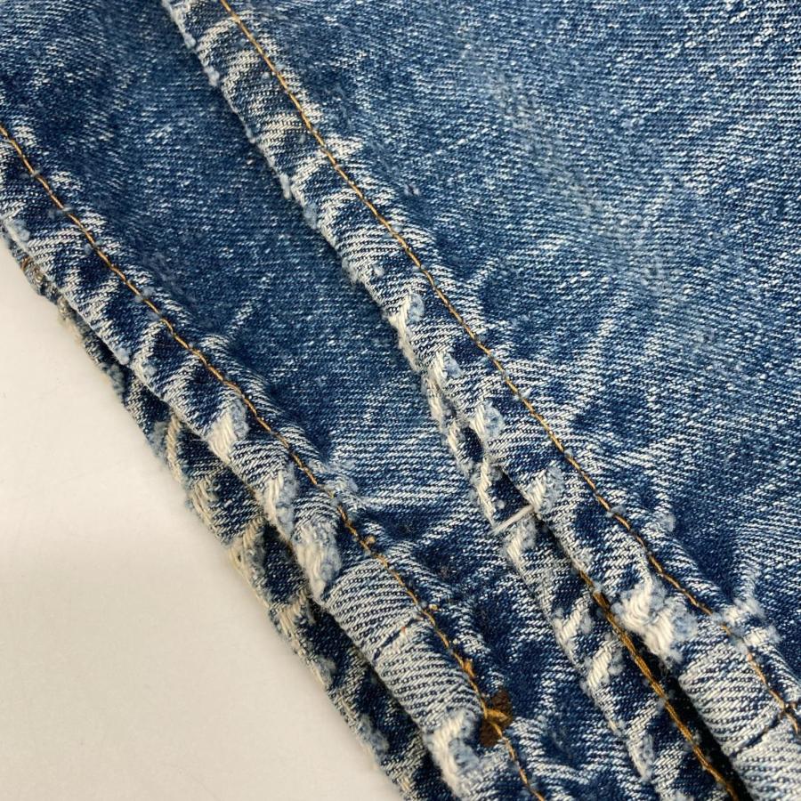 LEVI‘S リーバイス 66前期 ブルー ボタン裏6 ポケット裏シングル スモールe ボタンフライデニムパンツ ブルー ボトムス デニム メンズ 中古_13