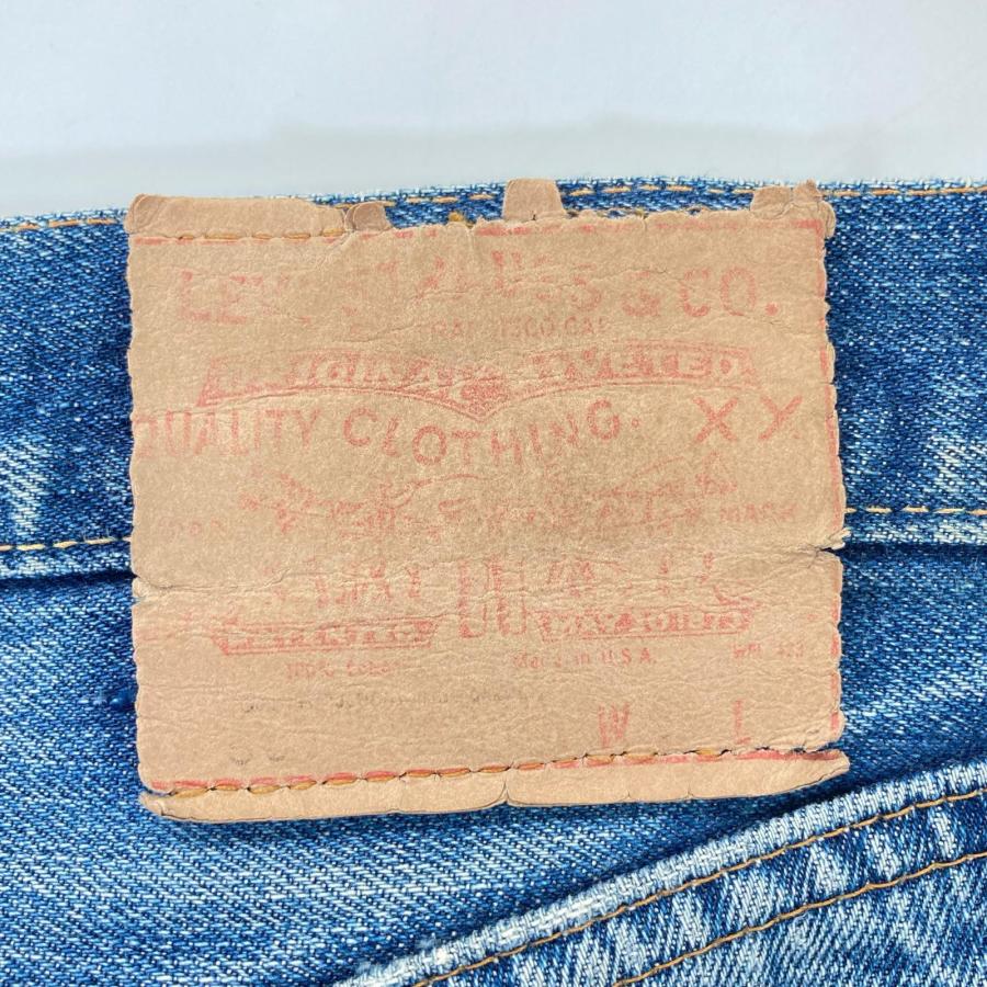 LEVI‘S リーバイス 66前期 ブルー ボタン裏6 ポケット裏シングル スモールe ボタンフライデニムパンツ ブルー ボトムス デニム メンズ 中古_3