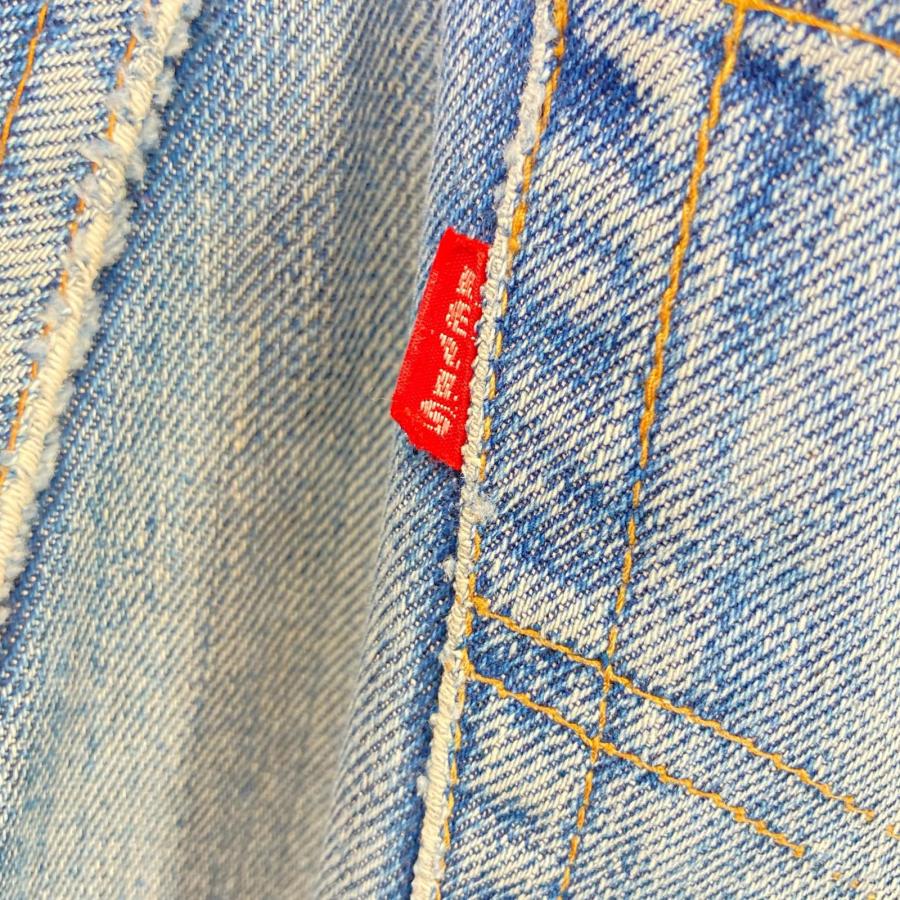 LEVI‘S リーバイス 66前期 ブルー ボタン裏6 ポケット裏シングル スモールe ボタンフライデニムパンツ ブルー ボトムス デニム メンズ 中古_4