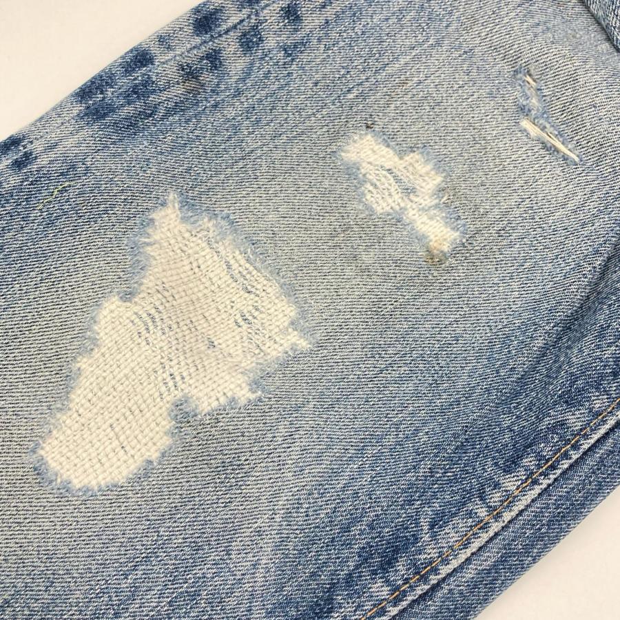 LEVI‘S リーバイス 66前期 ブルー ボタン裏6 ポケット裏シングル スモールe ボタンフライデニムパンツ ブルー ボトムス デニム メンズ 中古_6