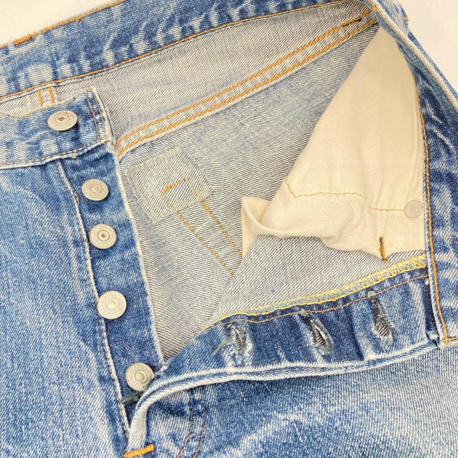 LEVI‘S リーバイス 66前期 ブルー ボタン裏6 ポケット裏シングル スモールe ボタンフライデニムパンツ ブルー ボトムス デニム メンズ 中古_7
