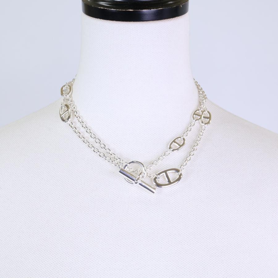 美品 HERMES エルメス 925 シェーヌダンクル ファランドール80