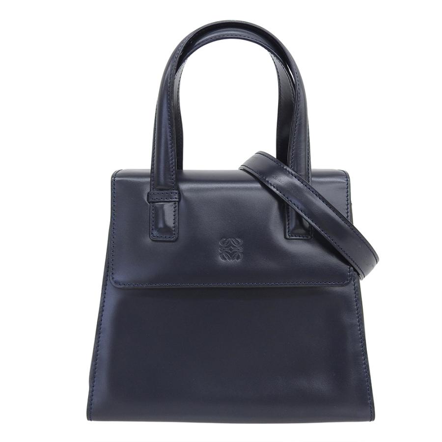 LOEWE（ロエベ） 美品 アナグラム フラップ レザー 2WAYバッグ