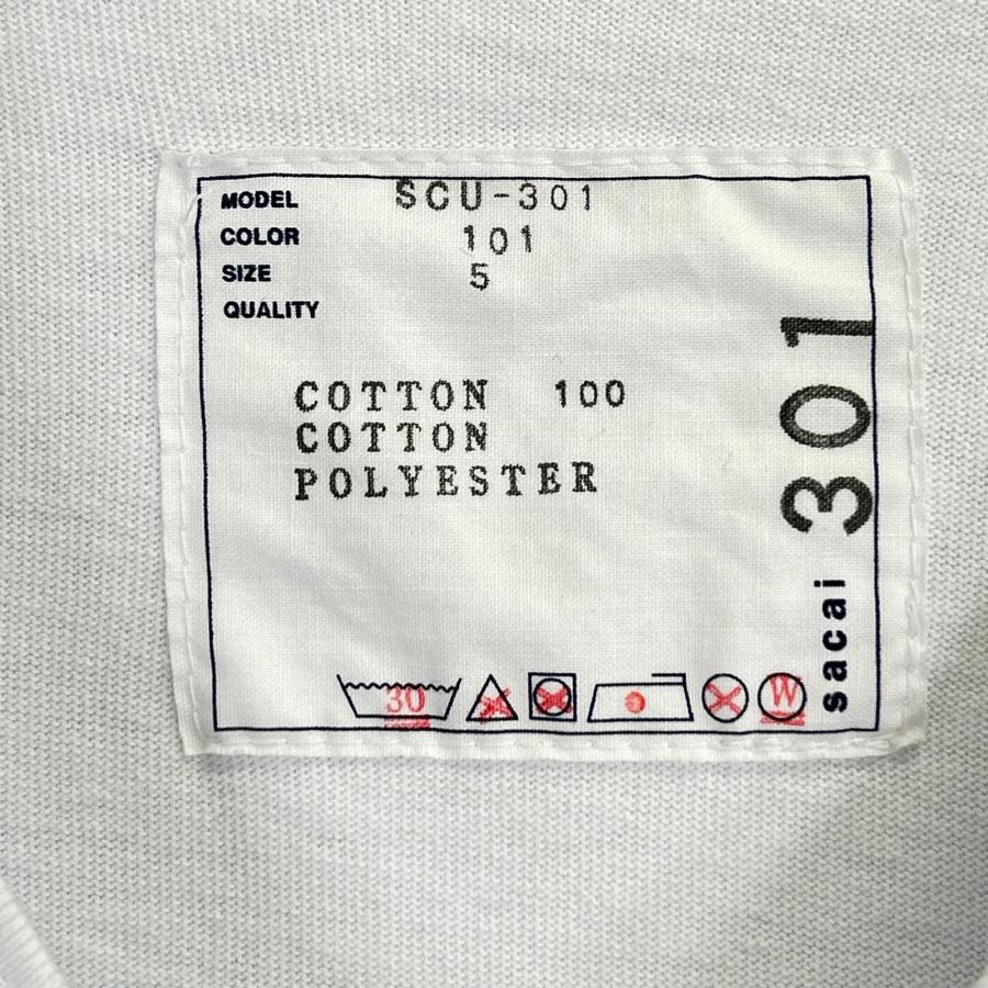 サカイ SACAI SCU-301 Tシャツ sacai（サカイ） SCU-301 コットン クルーネックTシャツ 5 メンズ