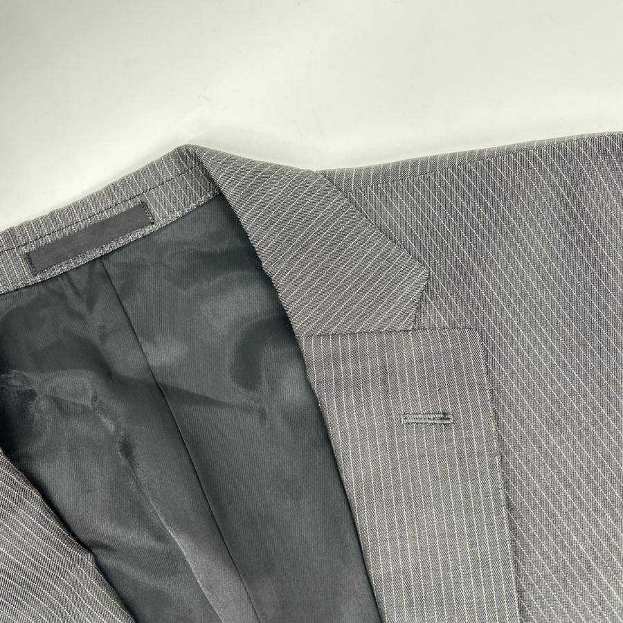 BURBERRY BLACK LABEL チャコール ピンストライプ D1H35-810-07 2ピース シングルスーツ 38/38 メンズ_10