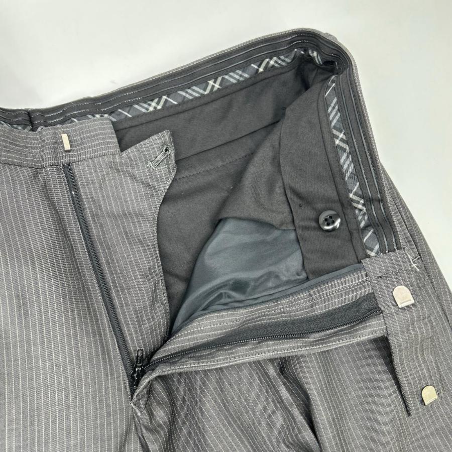 BURBERRY BLACK LABEL チャコール ピンストライプ D1H35-810-07 2ピース シングルスーツ 38/38 メンズ_11