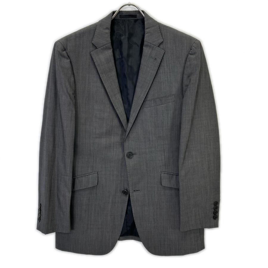 BURBERRY BLACK LABEL チャコール ピンストライプ D1H35-810-07 2ピース シングルスーツ 38/38 メンズ_4