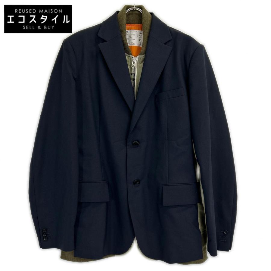 sacai MA-1ドッキングジャケット 24-03266M sacai（サカイ） 新品同様/24年製 24-03266M Suiting × Nylon Twill