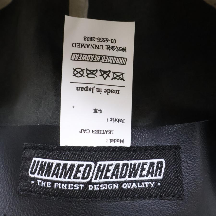 美品 UNNAMED HEADWEAR アンネームドヘッドウェア LEATHER CAP レザー