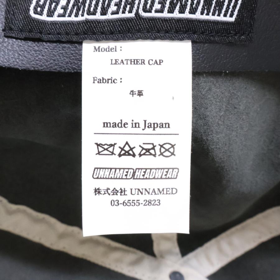 美品 UNNAMED HEADWEAR アンネームドヘッドウェア LEATHER CAP レザー