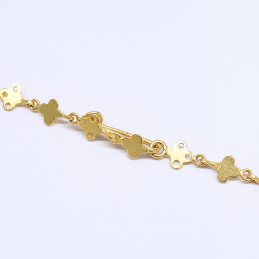 美品 Marie-Helene de Taillac マリーエレーヌドゥタイヤック 22K スモールクローバーチェーン チョーカー 37.5cm レディース_5
