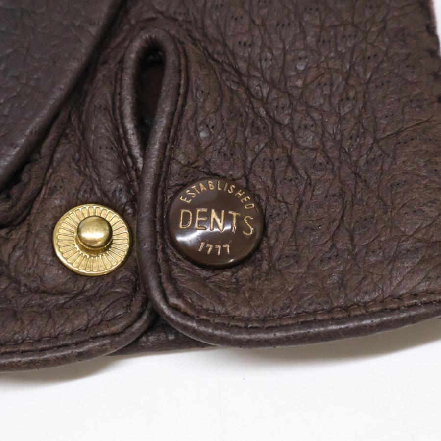 美品 DENTS デンツ 15-1043 ペッカリー 裏地なし グローブ 7 1/2