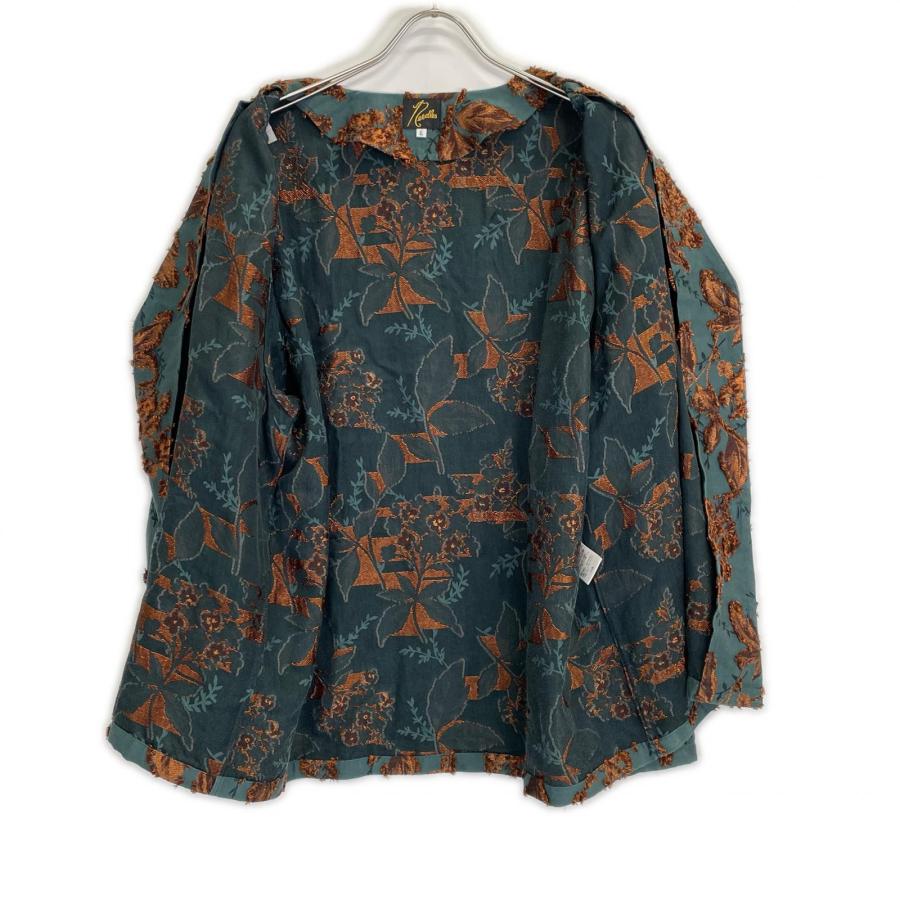 美品/ needles ニードルズ V Neck Shirt - Flower Cut Jq. L メンズ