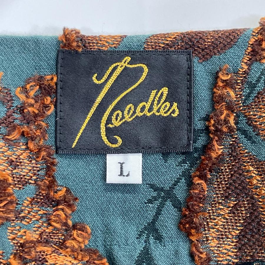 美品/ needles ニードルズ V Neck Shirt - Flower Cut Jq. L メンズ