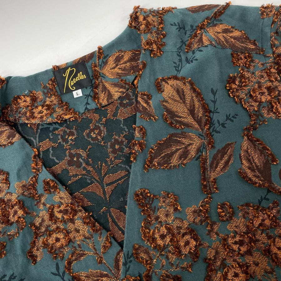 美品/ needles ニードルズ V Neck Shirt - Flower Cut Jq. L メンズ